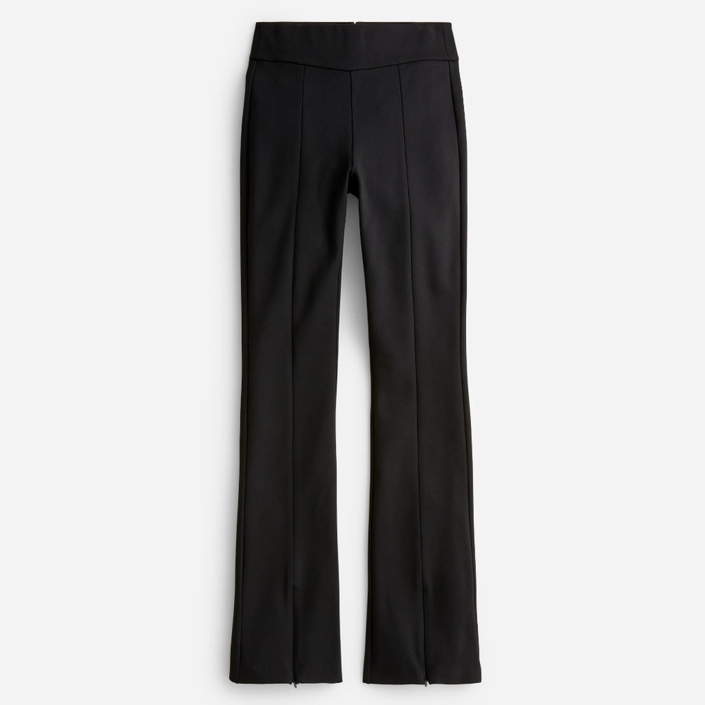 J. Crew Flare-leg trouser in Italian Ponte: Black (L) NWT